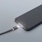 Delight USB Type-C Adatkábel LED 1m Black