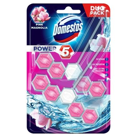 Toalett öblítő DOMESTOS Power5 Pink Magnolia Duo Pack 2x55 g