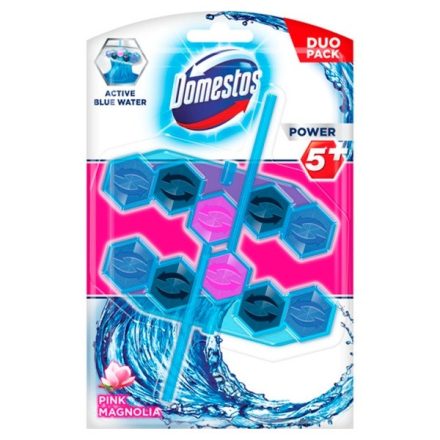Toalett öblítő DOMESTOS Power5 Pink Magnolia Duo Pack 2x53 g