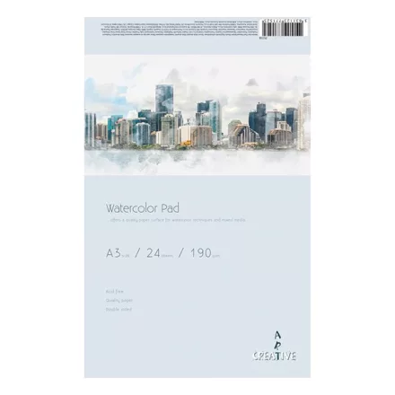 Rajztömb akvarell CREATIVE A/3 190 g 24 lapos