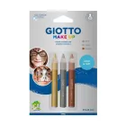 Arcszínező ceruza GIOTTO arany-ezüst-bronz 3 darabos