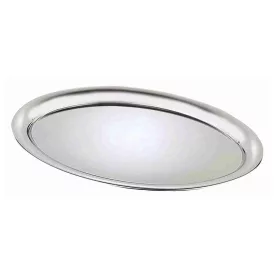 Tálca ovális rozsdamentes inox matt 19 x 14 cm
