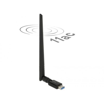 DeLock USB 3.0 Dual Band WLAN ac/a/b/g/n Stick 867 + 300 Mbps with external antenna