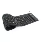 Gembird KB-109F-B Flexible Keyboard & OTG adapter Black US