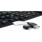 Gembird KB-109F-B Flexible Keyboard & OTG adapter Black US