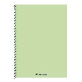   Spirálfüzet kockás FORTUNA Monocolor A/4 70 lapos pasztell zöld