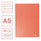 Spirálfüzet vonalas ESSELTE A/5 80 lapos Colour Breeze korall