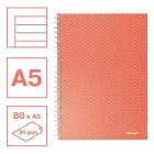 Spirálfüzet vonalas ESSELTE A/5 80 lapos Colour Breeze korall