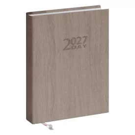   Zsebnaptár REALSYSTEM 2 Day B/6 kétnapos álló fehér lapos Drapp 2027