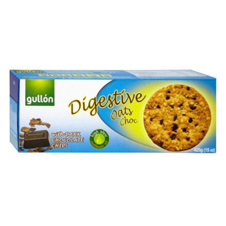 Keksz GULLON Digestive zabpelyhes korpás étcsoki darabokkal  425g