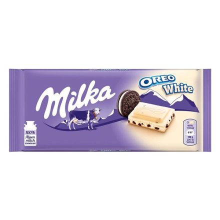 Csokoládé MILKA Oreo White fehércsokoládés 100g