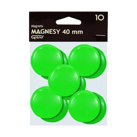 Táblamágnes GRAND 40 mm zöld 10 darabos