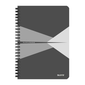  Spirálfüzet vonalas LEITZ Office A/5 90 lapos karton borítóval szürke