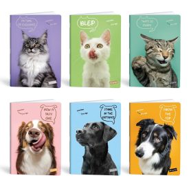 Füzet vonalas LIPAMILL A/4 40 lapos Pets