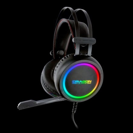 Dragon War Survey RGB Lighting Gaming Headset Black