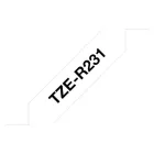 Brother TZE-R231 selyem szövet P-touch szalag (12mm) Black on White - 4m