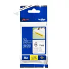 Brother TZE-S211 laminált P-touch szalag (6mm) Black on White - 8m