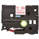 Brother TZe-262 laminált P-touch szalag (36mm) Red on White - 8m