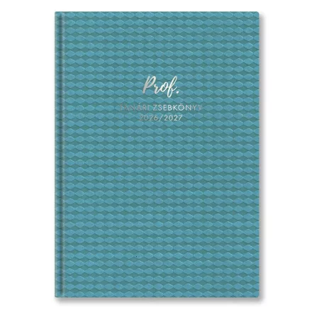 Tanári zsebkönyv TOPTIMER Prof PU műbőrborító A/5 heti 145x205 mm Türkiz 2026-2027