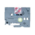 Brother TZe-MPRG31 laminált P-touch szalag (12mm) Black on Red Checkered - 4m