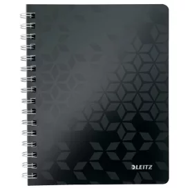 Spirálfüzet kockás LEITZ Wow A/5 80 lapos fekete