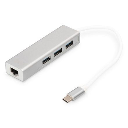 Digitus 3 Port USB 3.0 Type-C Hub with Gigabit Ethernet