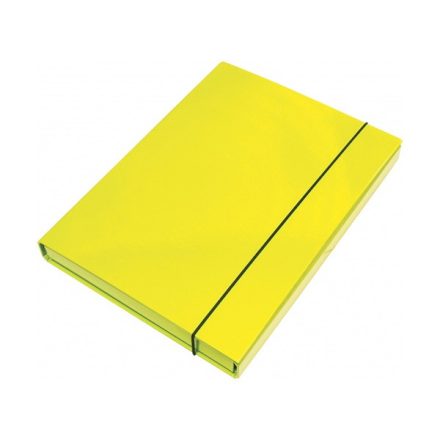 Füzetbox OPTIMA A/4 3 cm-es gerinccel sárga