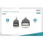 Assmann USB 2.0 connection cable, type  A - mini B (5pin) 1m Black