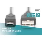 Assmann USB 2.0 connection cable, type  A - mini B (5pin) 1,8m Black