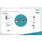 Assmann USB 2.0 connection cable, type  A - mini B (5pin) 1,8m Black