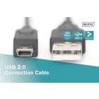 Assmann USB 2.0 connection cable, type  A - mini B (5pin) 3m Black