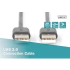 Assmann USB 2.0 connection cable, type A 1m Black