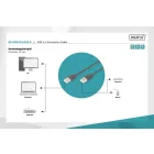 Assmann USB 2.0 connection cable, type A 1m Black