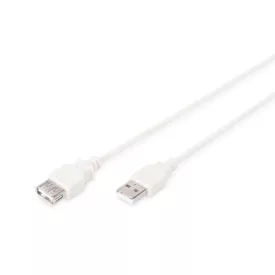 Assmann USB 2.0 extension cable, type A 1,8m Beige