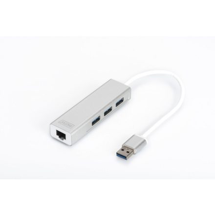 Digitus USB 3.0, 3-ports HUB & Gigabit LAN adapter