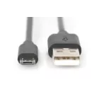Assmann USB connection cable, type  A - microUSB 1,8m Black