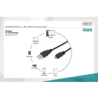 Assmann USB connection cable, type  A - microUSB 1,8m Black