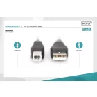Assmann USB connection cable, type A - B 3m Black