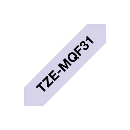 Brother TZe-MQF31 laminált P-touch szalag (12mm)  Black on Pastel Purple - 4m