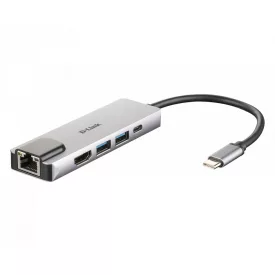   D-Link DUB-M520 5-in-1 USB-C Hub with HDMI/Ethernet and Power Delivery