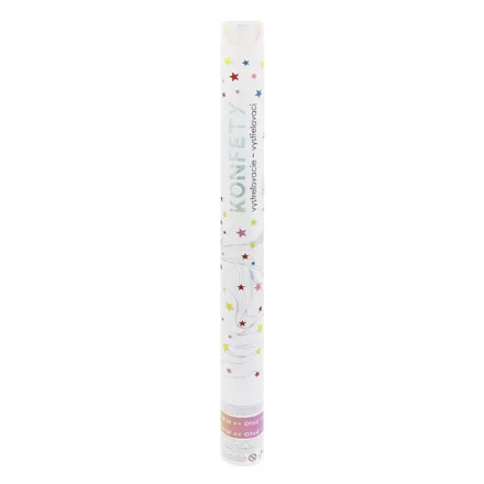 Konfetti ágyú JUNIOR 60 cm csillag mintás