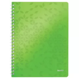 Spirálfüzet kockás LEITZ Wow A/4 80 lapos zöld