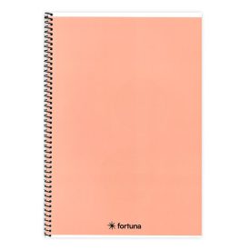   Spirálfüzet vonalas FORTUNA Monocolor A/5 70 lapos pasztell barack