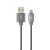 Gembird CC-USB2S-AMmBM-1M-BG microUSB Premium spiral metal charging and data cable 1m Metallic Grey