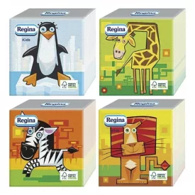   Szalvéta REGINA Kids 1 rétegű 30x30 cm 1/4 hajtogatott 45 lapos vegyes mintás