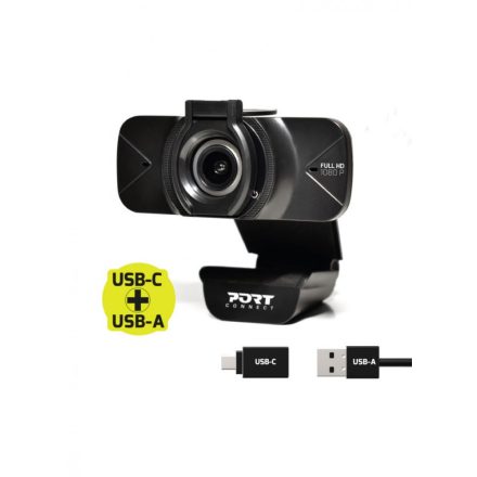 Port Designs Full HD Webkamera Black