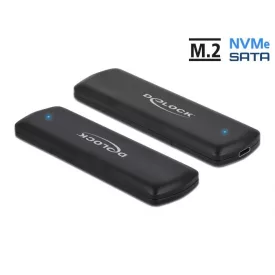 DeLock External USB Type-C > M.2 NVMe PCIe or SATA SSD