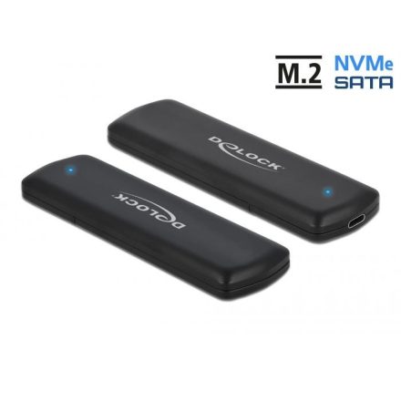DeLock External USB Type-C > M.2 NVMe PCIe or SATA SSD