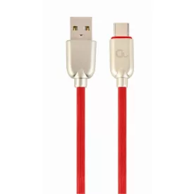   Gembird CC-USB2R-AMCM-2M-R Premium rubber Type-C USB charging and data cable 2 m Red