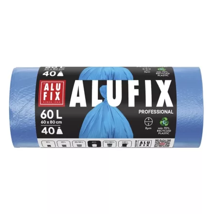 Szemeteszsák ALUFIX 60L kék HDPE 60x80 cm 40 darabos